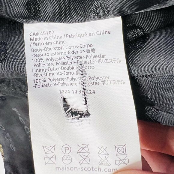 Maison Scotch Metallic Gold Collarless Blazer - Picture 6 of 6